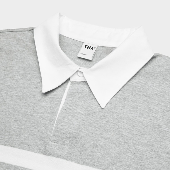 TNA Mighty Cotton Lomu Polo Longsleeve — XXS (Hthr Chrm / Campus Grn) - Picture 3 of 11